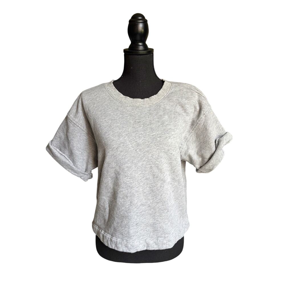 Nation Los Angeles Bane Short-Sleeve Sweatshirt (Grey) - Medium